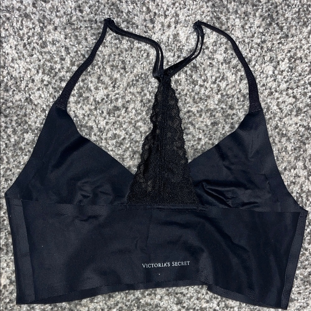 Victoria's Secret Black Halter Lace Bralette